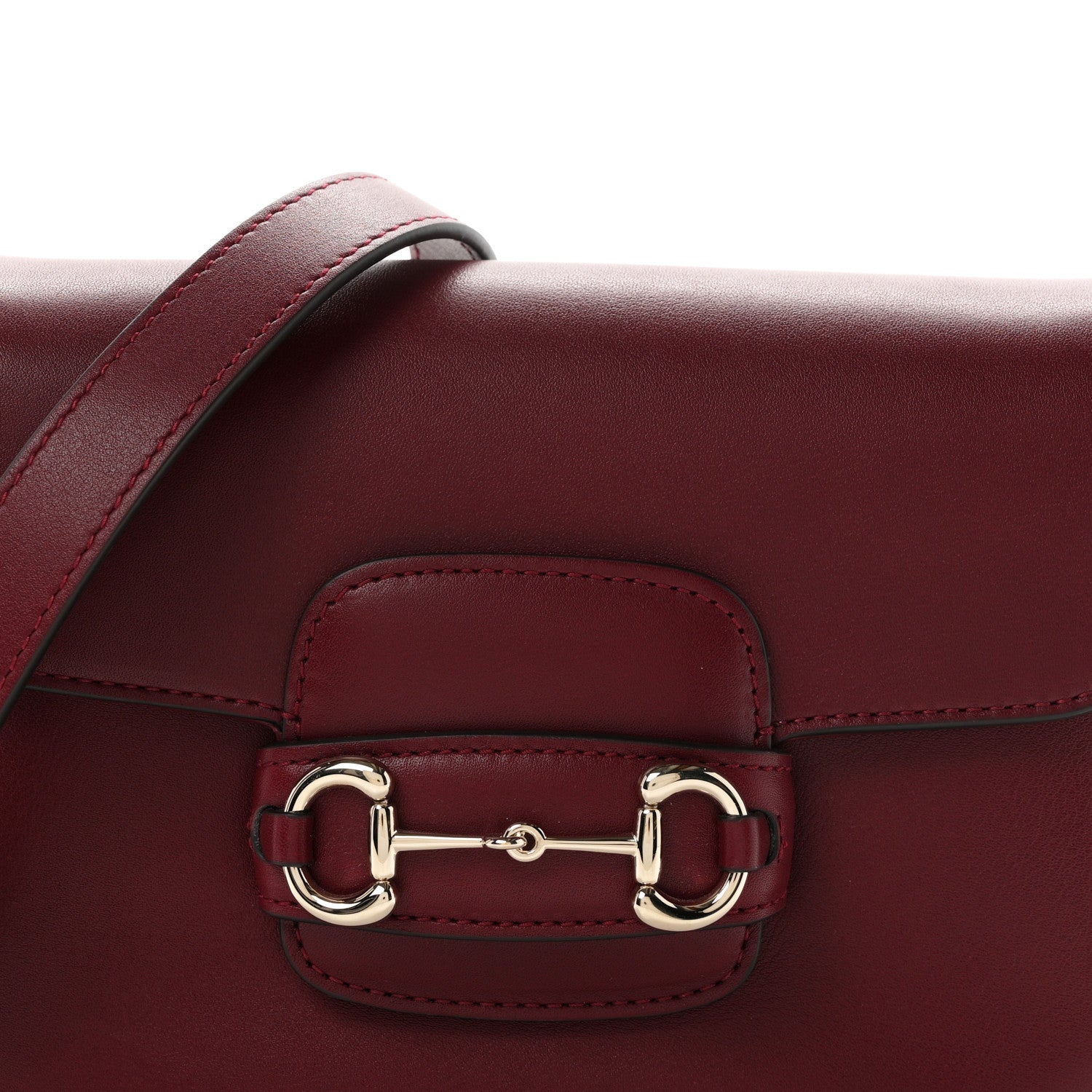 Gucci Arabella Calfskin Horsebit 1955 Shoulder Bag Rosso Ancora 8 of 10