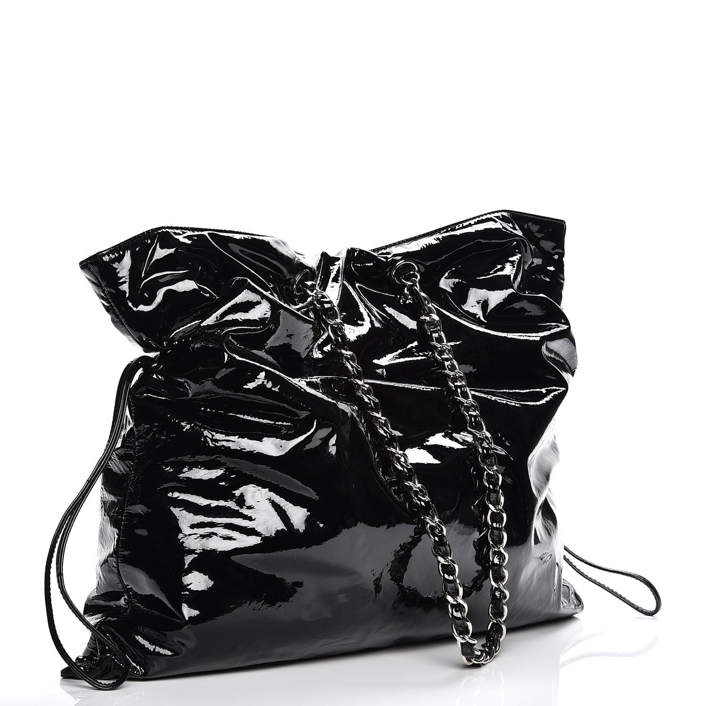 Patent Bonbons Shopper Tote Black