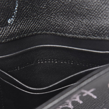 Balenciaga Calfskin Graffiti BB Chain Wallet Black Multicolor 7 of 9