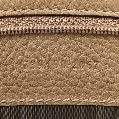 Gucci Piuma Calfskin Jumbo GG Embossed Pouch Good Taupe 7 of 13