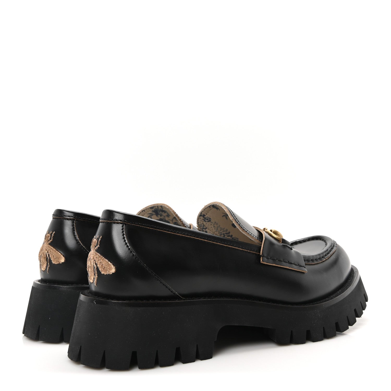 Gucci Cordovan Lux Womens Harald Horsebit 25mm Platform Loafers 40 Black 5 of 8