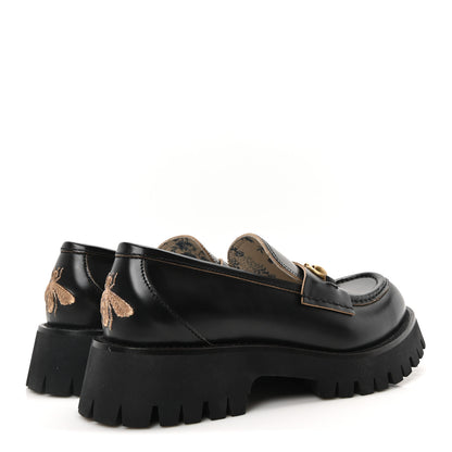 Gucci Cordovan Lux Womens Harald Horsebit 25mm Platform Loafers 40 Black 5 of 8