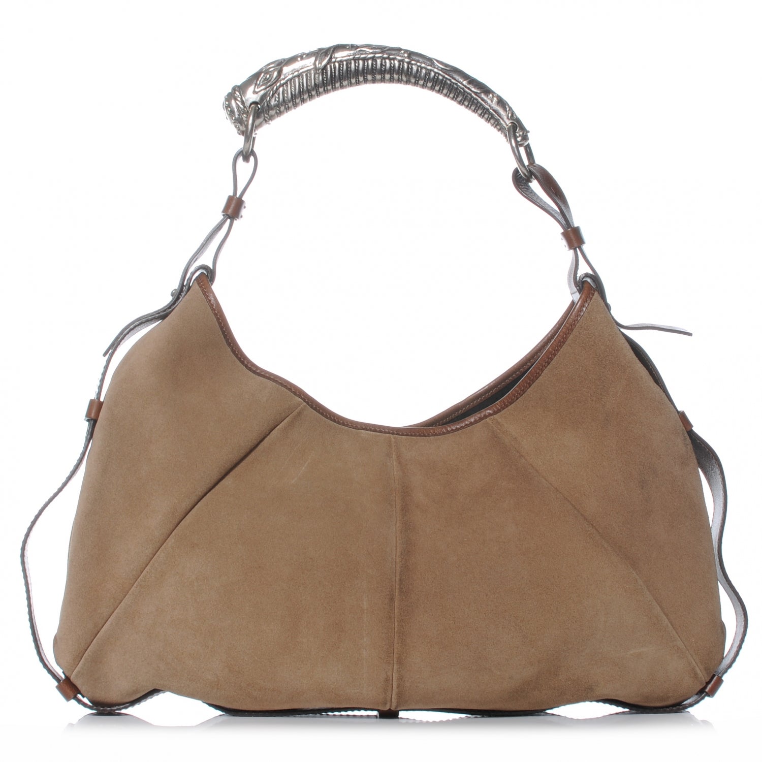 Saint Laurent Suede Mombasa Hobo Light Brown 1 of 7