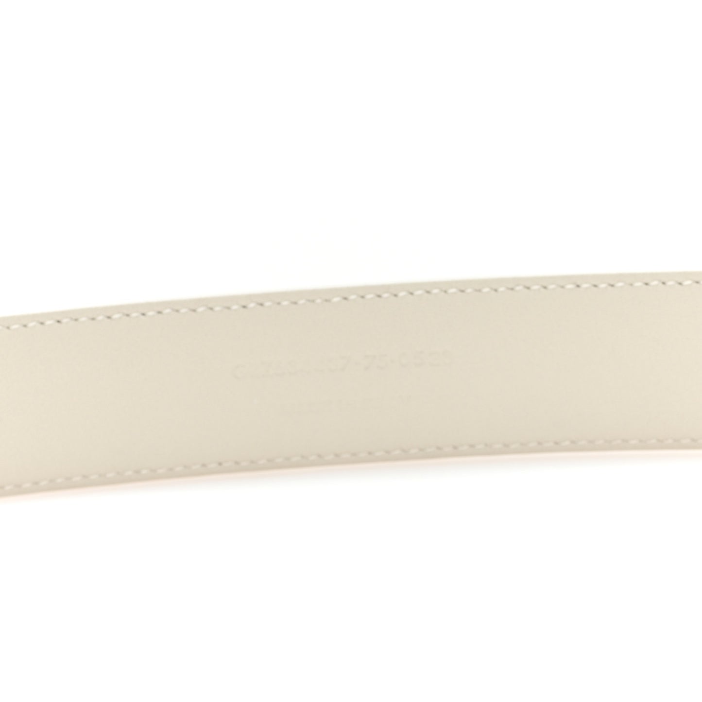 Smooth Calfskin Monogram Square Buckle Belt 75 30 Crema Soft