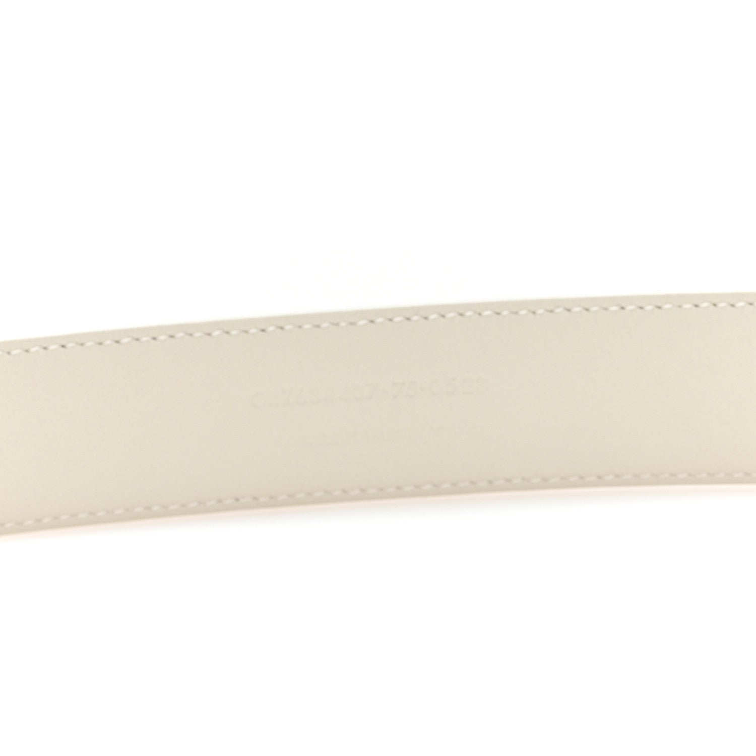 Saint Laurent Smooth Calfskin Monogram Square Buckle Belt 75 30 Crema Soft 4 of 5