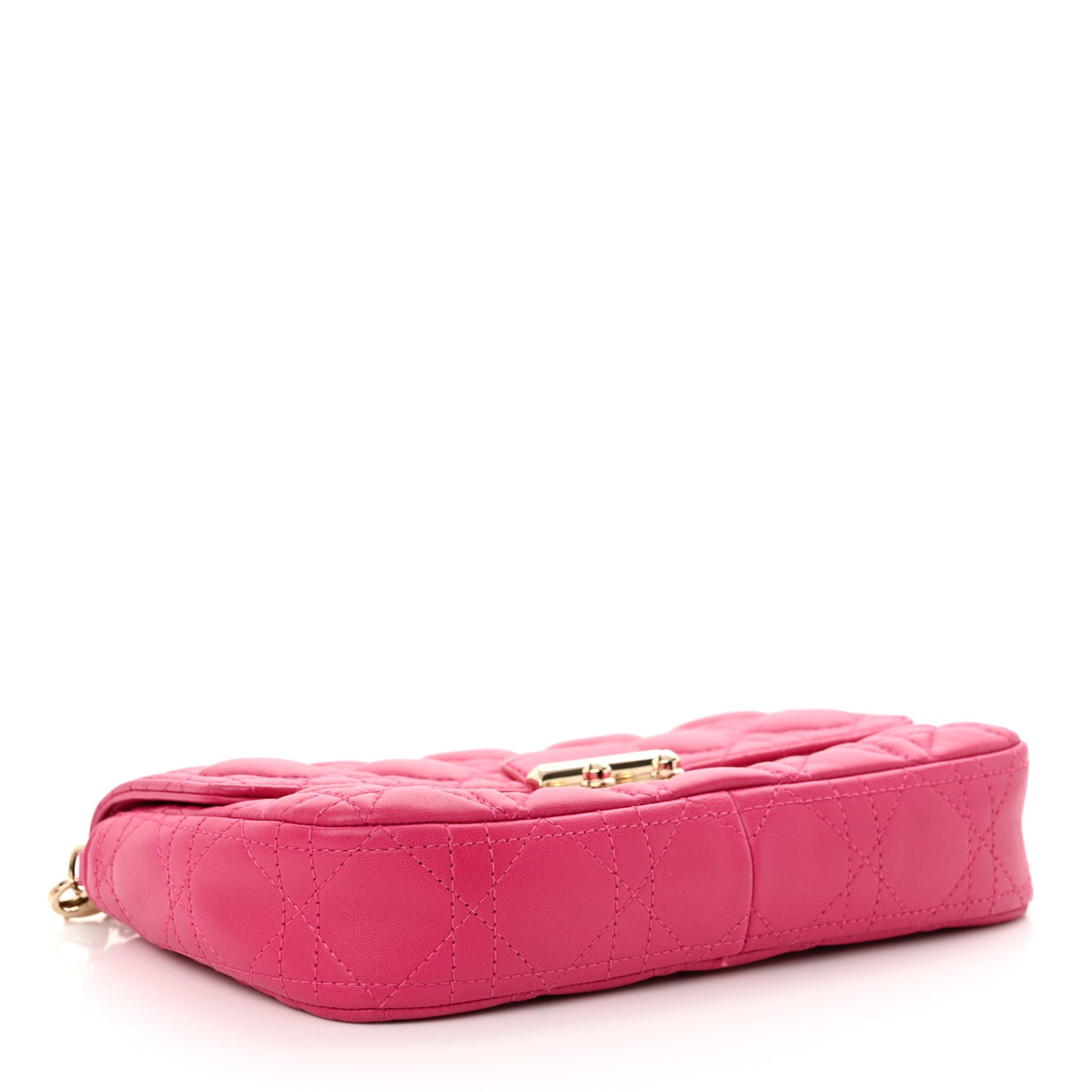 Lambskin Cannage Miss Dior Promenade Pouch Fuchsia