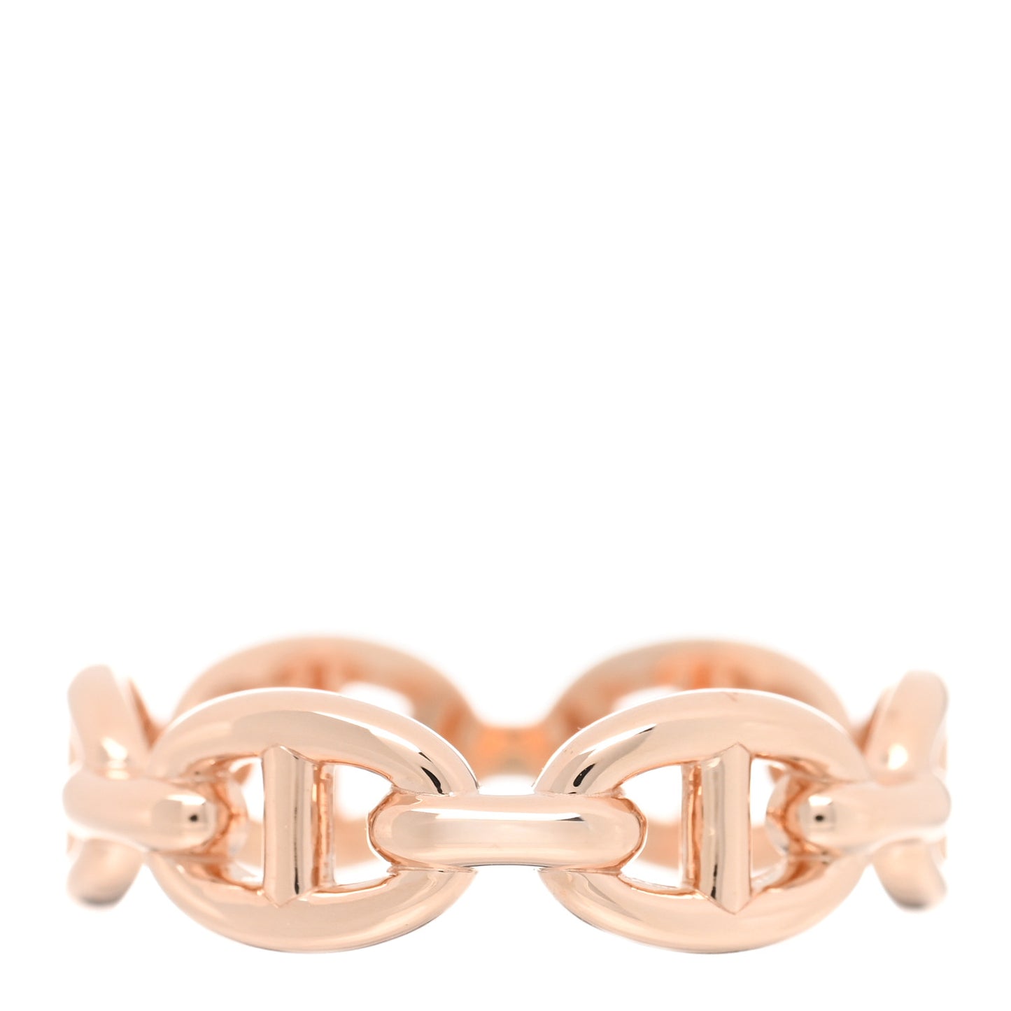 18K Rose Gold PM Chaine d'Ancre Enchainee Ring 53 6.5