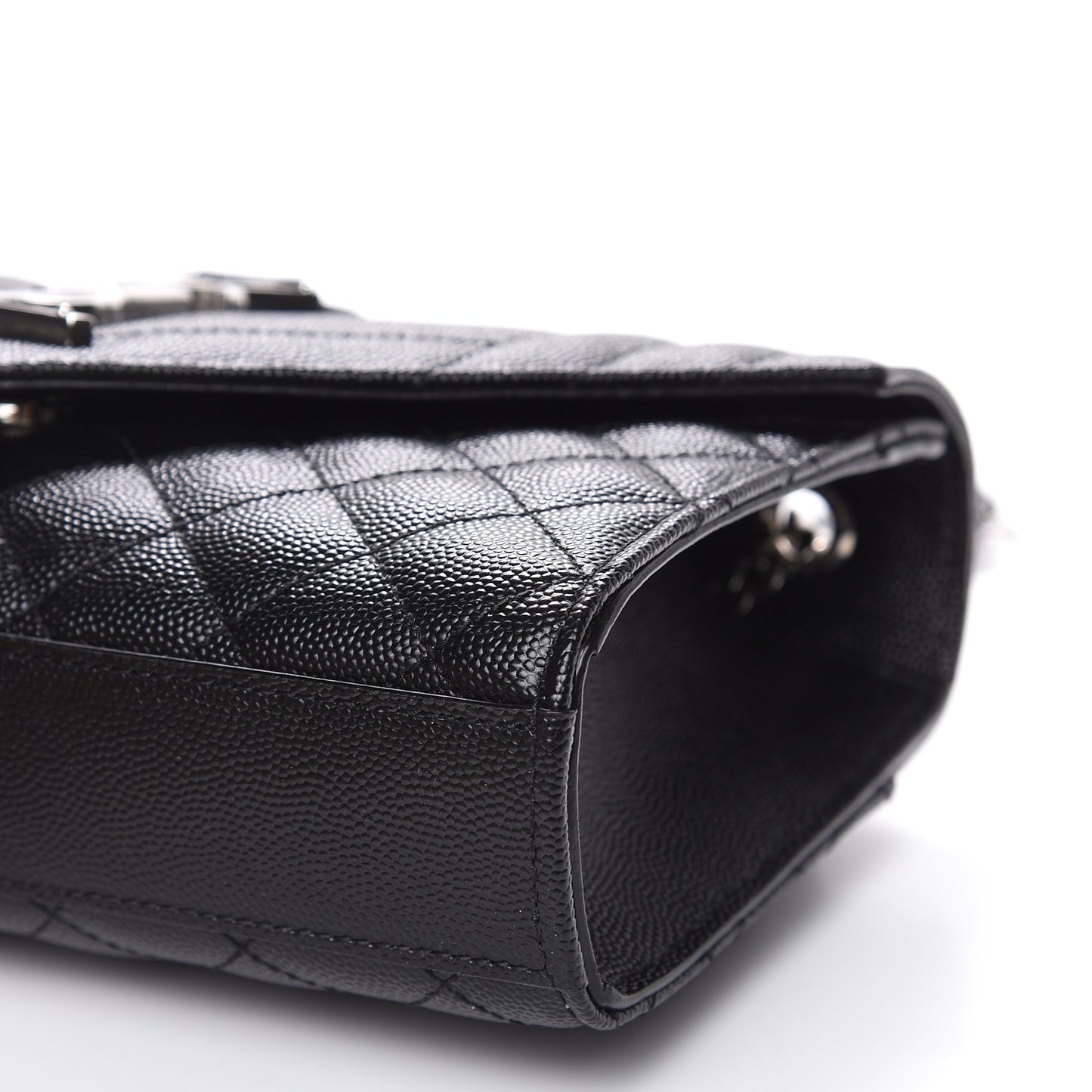 Grain De Poudre Tri-Quilt Small College Monogram Satchel Black