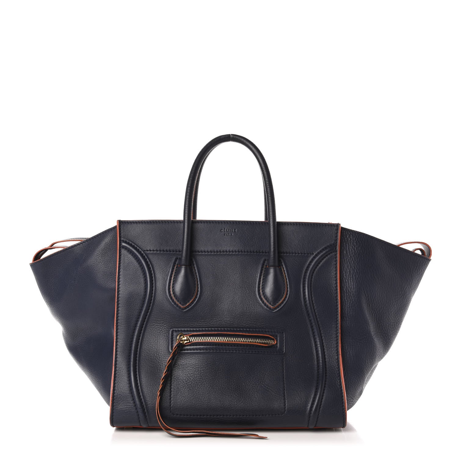 Celine Supple Calfskin Medium Phantom Luggage Midnight 1 of 10