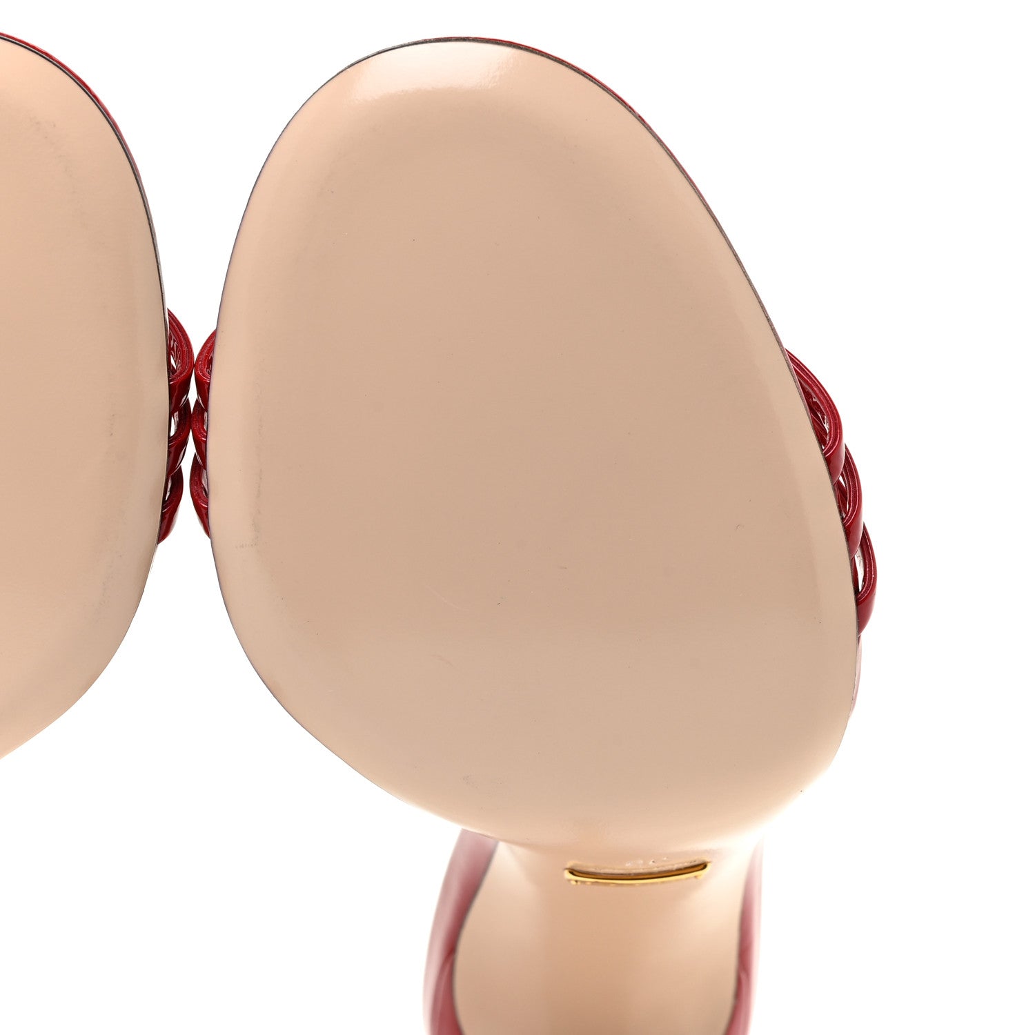 Gucci Patent Crystal Removable Bow Sandals 39 Red 7 of 11