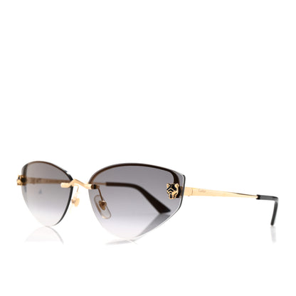 Cartier Panthere De Cartier Cat Eye Sunglasses CT0431S Gold Black 1 of 8