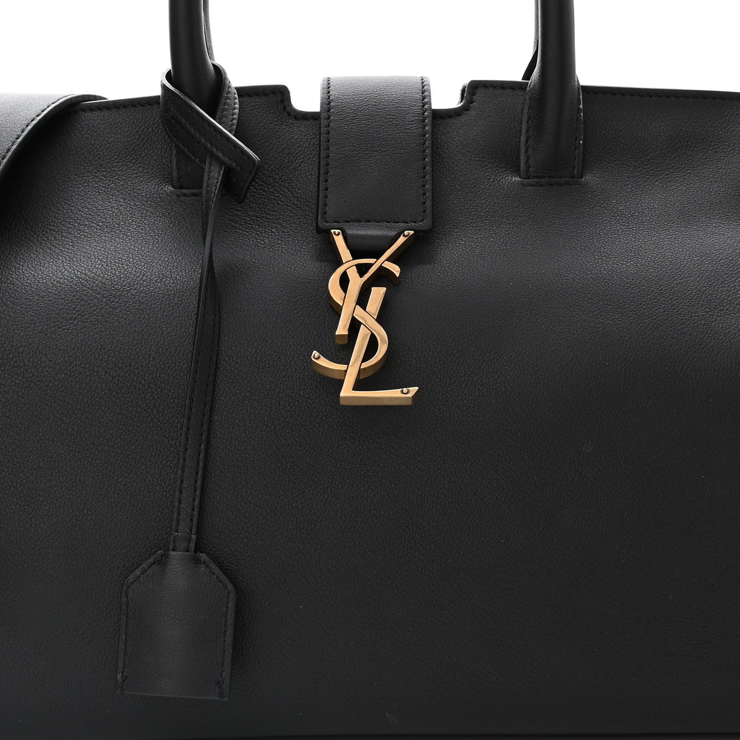 Calfskin Suede Small Monogram Downtown Cabas Black