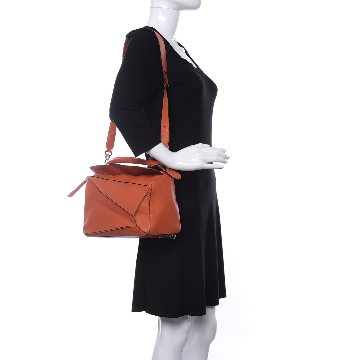 Calfskin Medium Puzzle Bag Coral