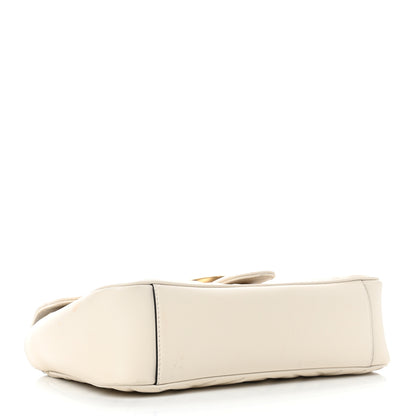 Gucci Calfskin Matelasse Small GG Marmont Shoulder Bag White 4 of 10