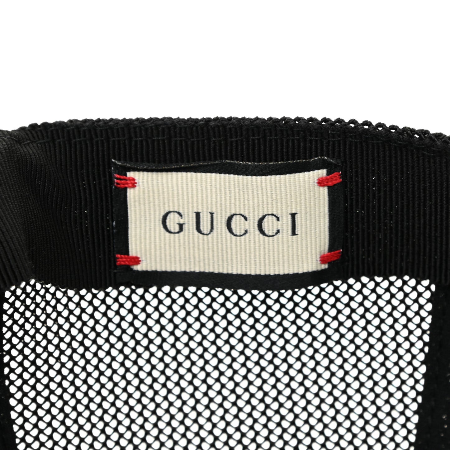 Grained Calfskin Logo Baseball Hat L Black