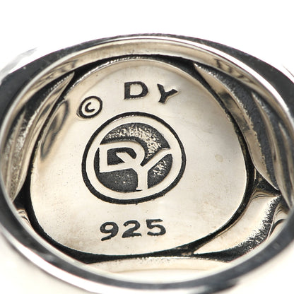 David Yurman Sterling Silver Blue Sapphire Signet Ring 57 8 5 of 5