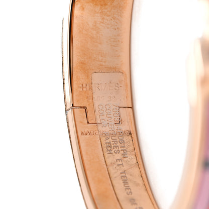 Hermes Enamel Printed Narrow Couvertures et Tenues de Jour Clic Clac H Bracelet PM Color Patch 5 of 6
