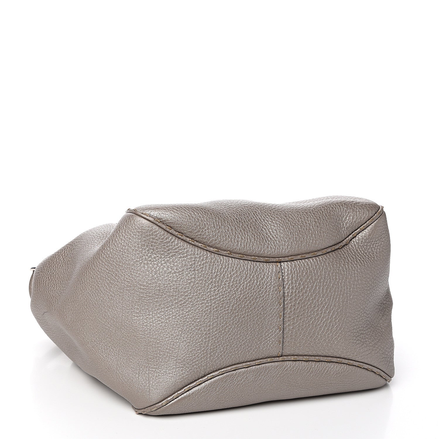 Fendi Cuoio Romano Selleria Small Bucket Peltro 3 of 11