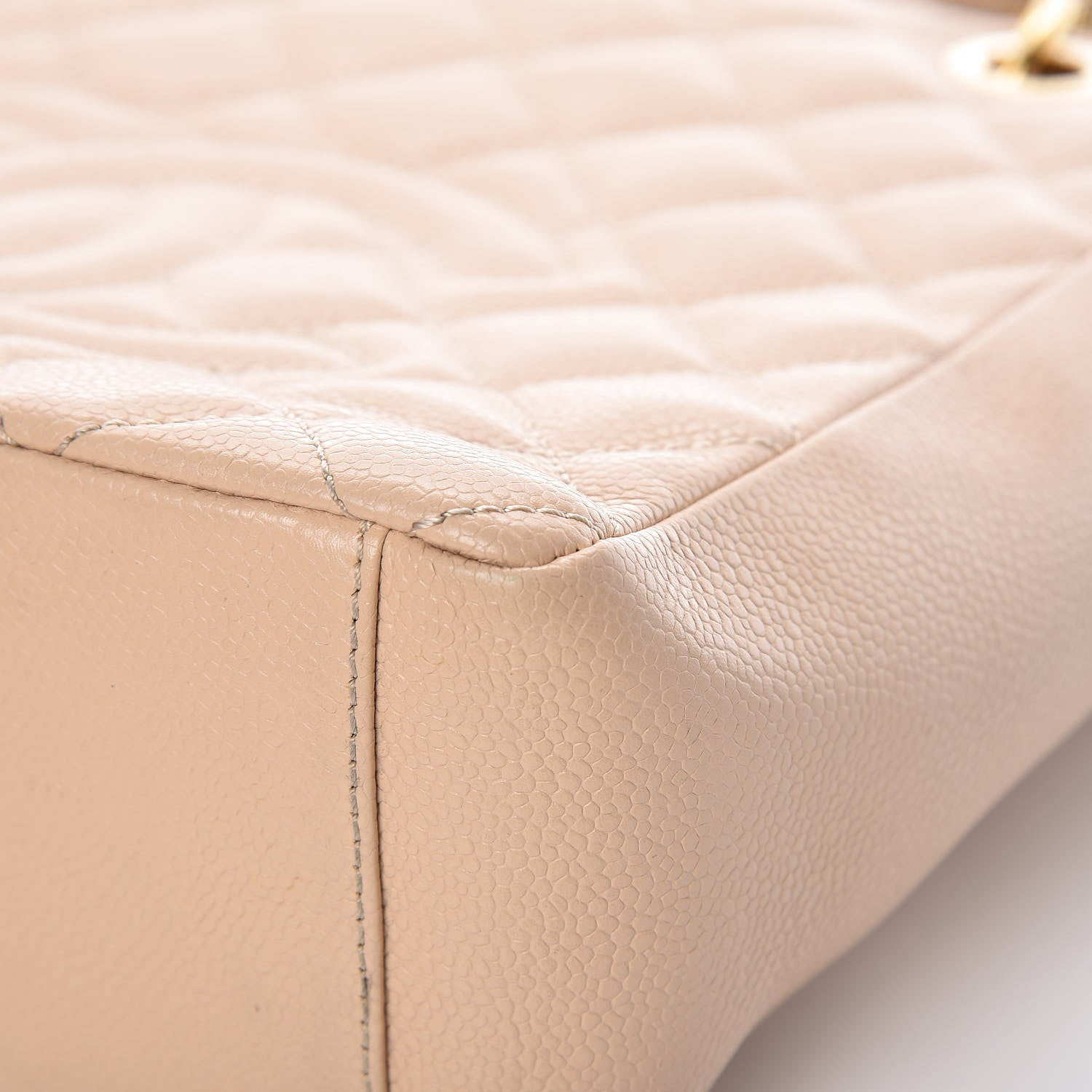 Chanel Caviar Quilted Petit Shopping Tote PST Beige Clair 9 of 11