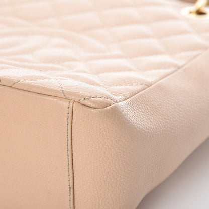 Chanel Caviar Quilted Petit Shopping Tote PST Beige Clair 9 of 11