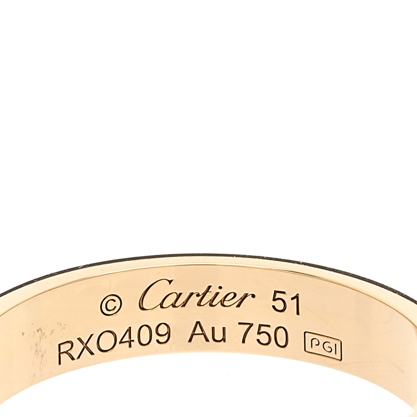 18K Yellow Gold 3.5mm LOVE Wedding Band Ring 51 5.75