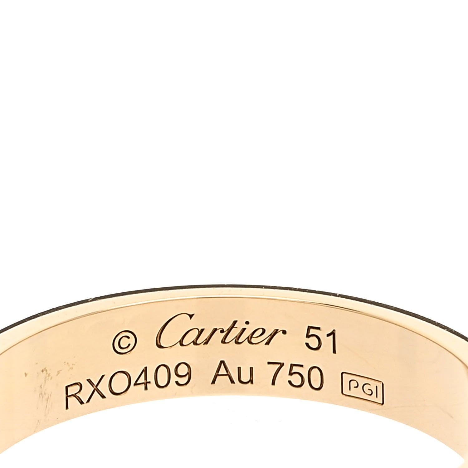 Cartier 18K Yellow Gold 3.5mm LOVE Wedding Band Ring 51 5.75 4 of 5