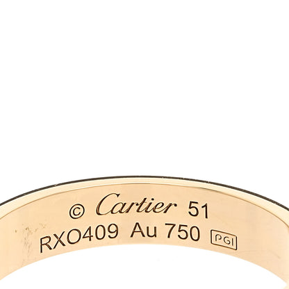 Cartier 18K Yellow Gold 3.5mm LOVE Wedding Band Ring 51 5.75 4 of 5