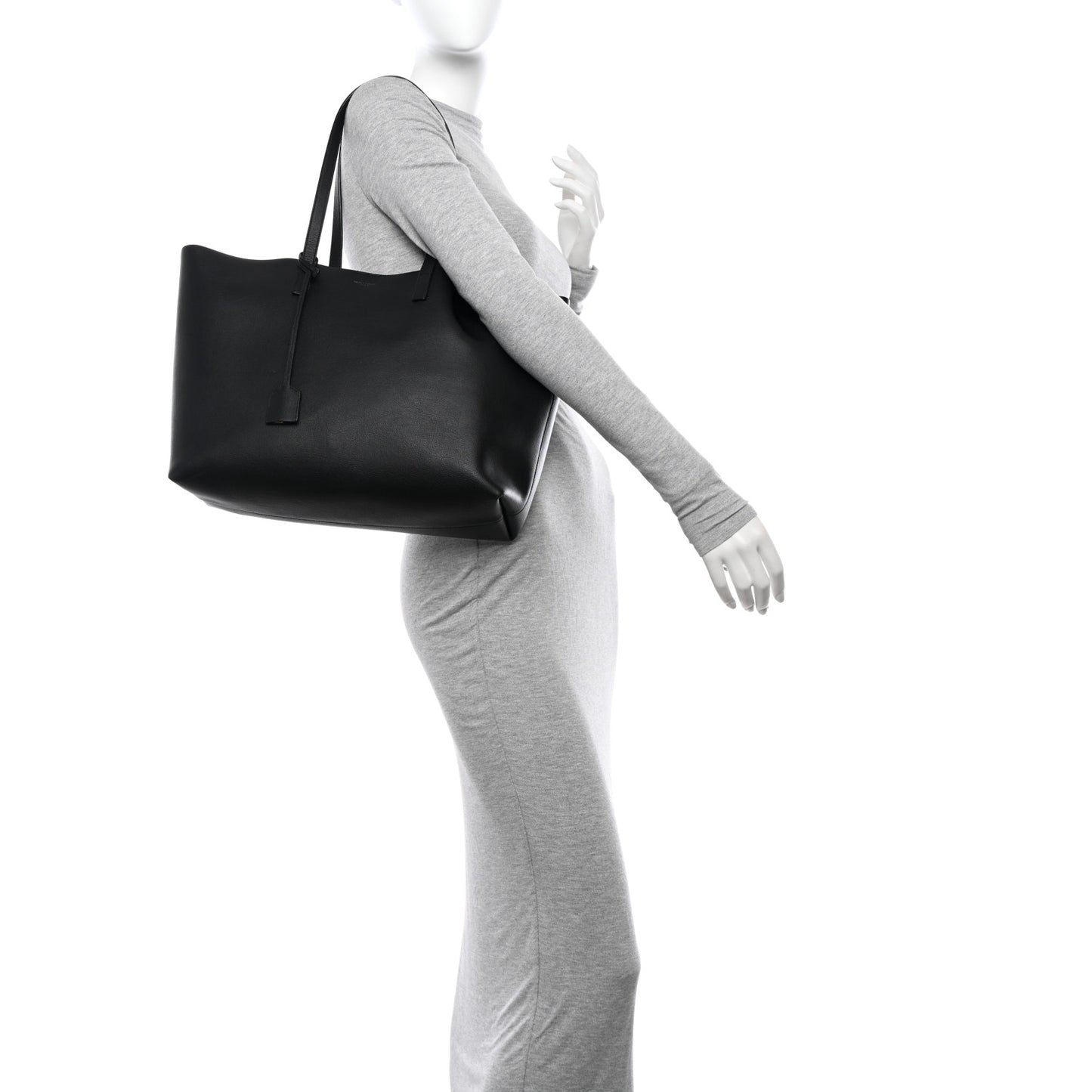 Calfskin Large Shopping Tote Black