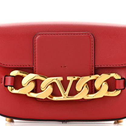 Valentino Garavani Calfskin Small Vlogo Chain Shoulder Bag Rosso Valentino 9 of 11
