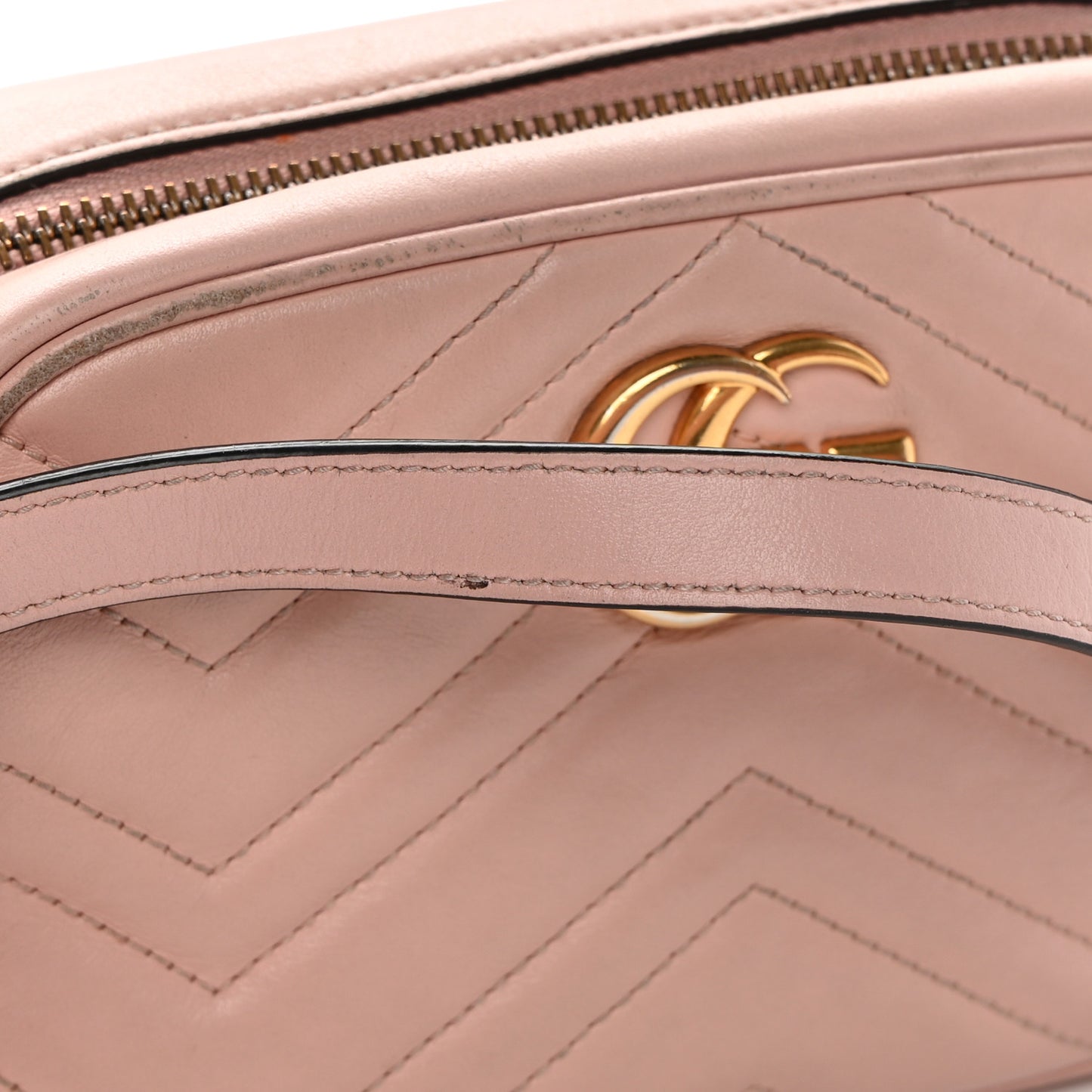 Calfskin Matelasse Mini GG Marmont Chain Shoulder Bag Perfect Pink
