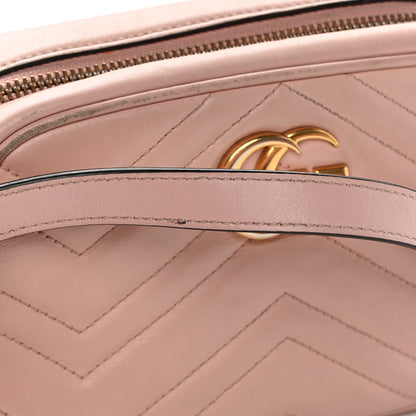 Gucci Calfskin Matelasse Mini GG Marmont Chain Shoulder Bag Perfect Pink 22 of 24
