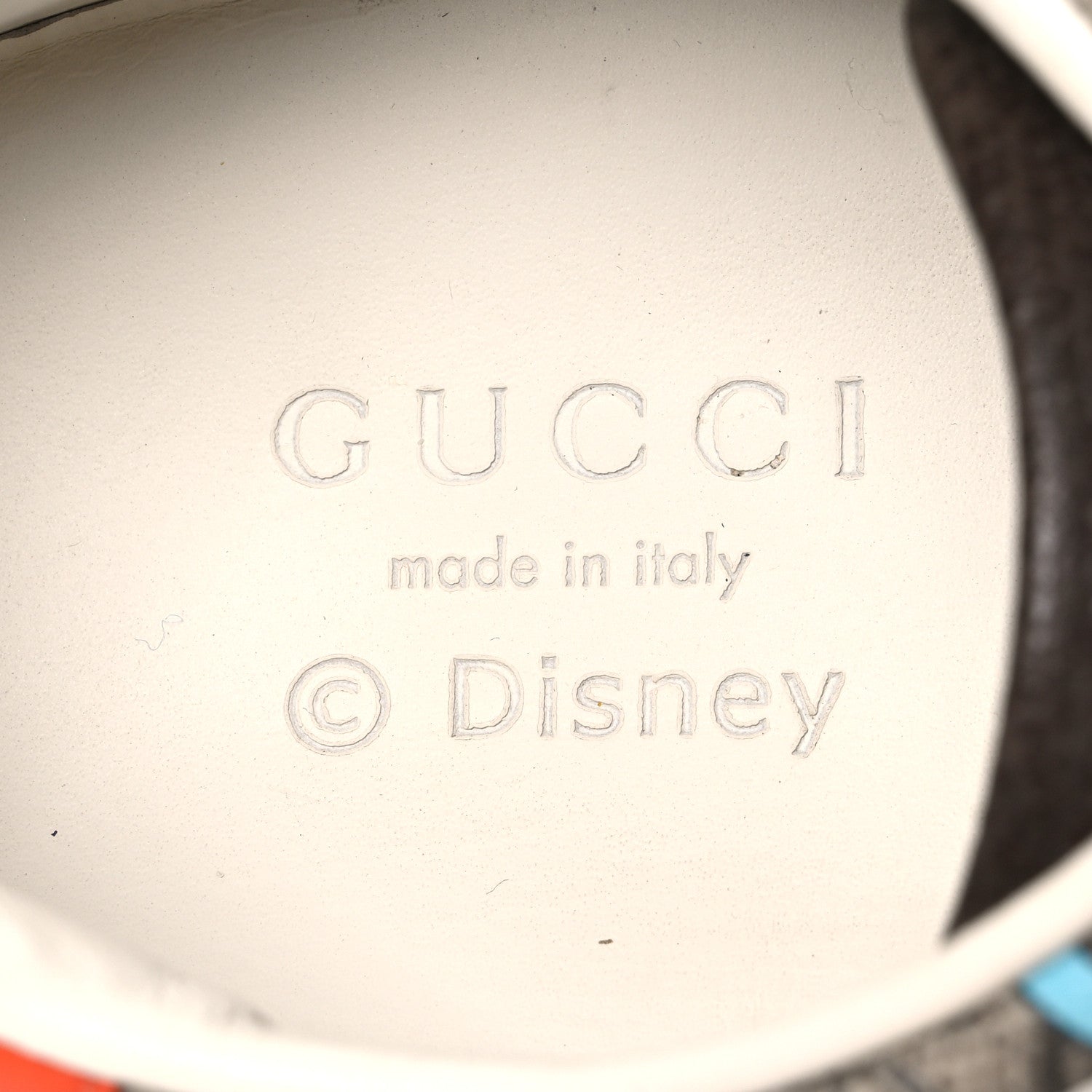 Gucci X DISNEY GG Supreme Monogram Web Donald Duck Womens Ace Sneakers 35 Beige New Acero Orange 10 of 12