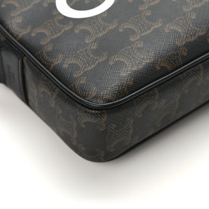 Celine Triomphe Canvas Medium Messenger Bag Black 10 of 13