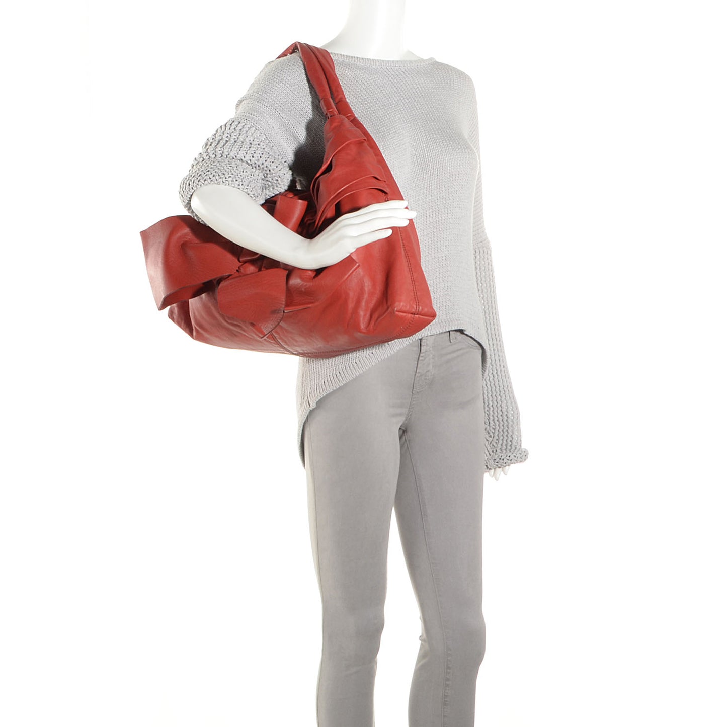 Nappa Premier Bow Hobo Rosso
