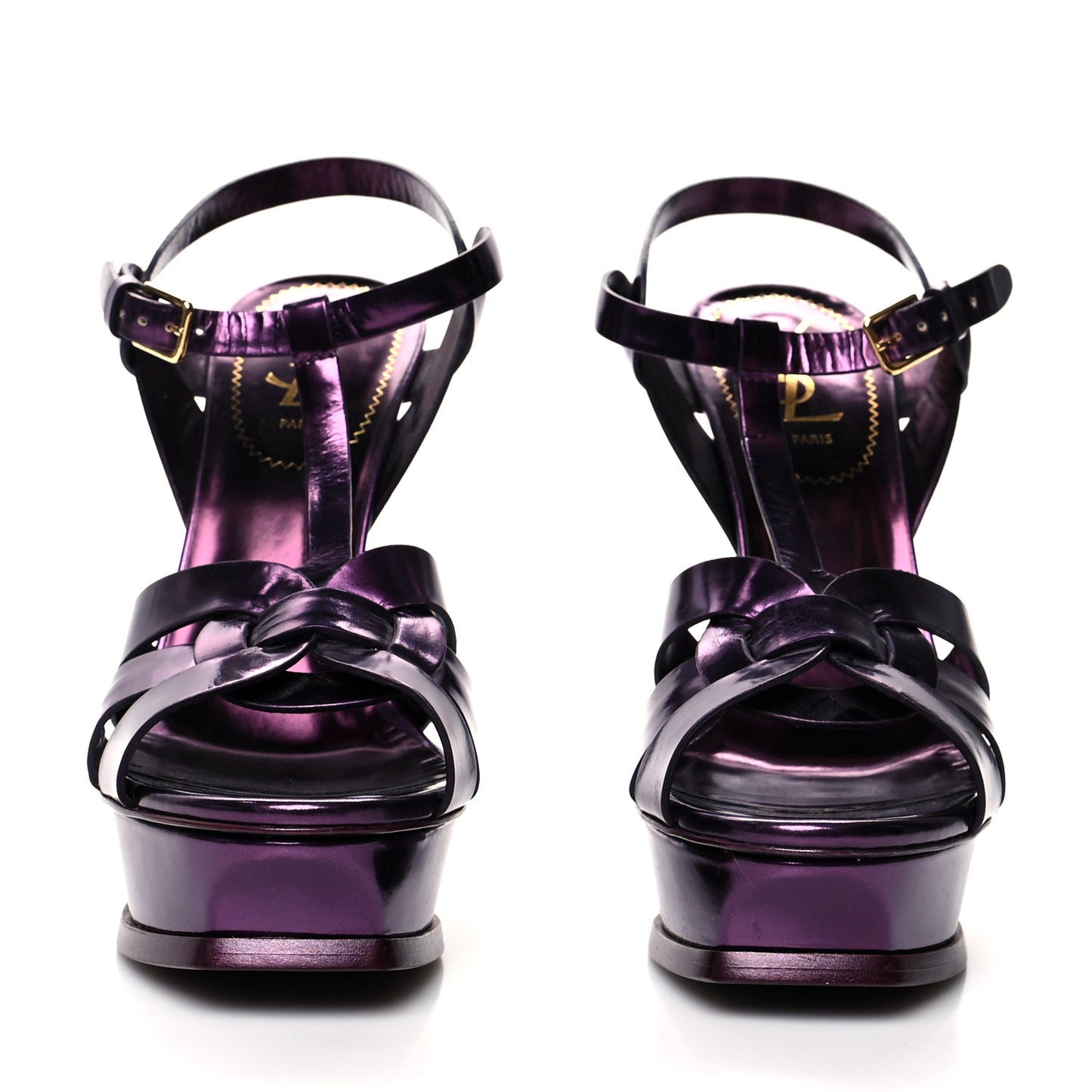 Patent Tribute 105 Platform Sandals 38.5 Metallic Purple