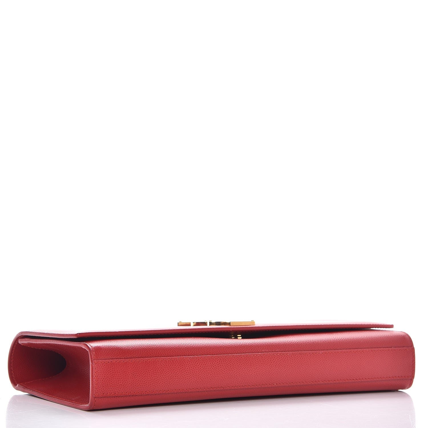 Saint Laurent Grain De Poudre Classic Monogram Cassandre Clutch New Red 4 of 9
