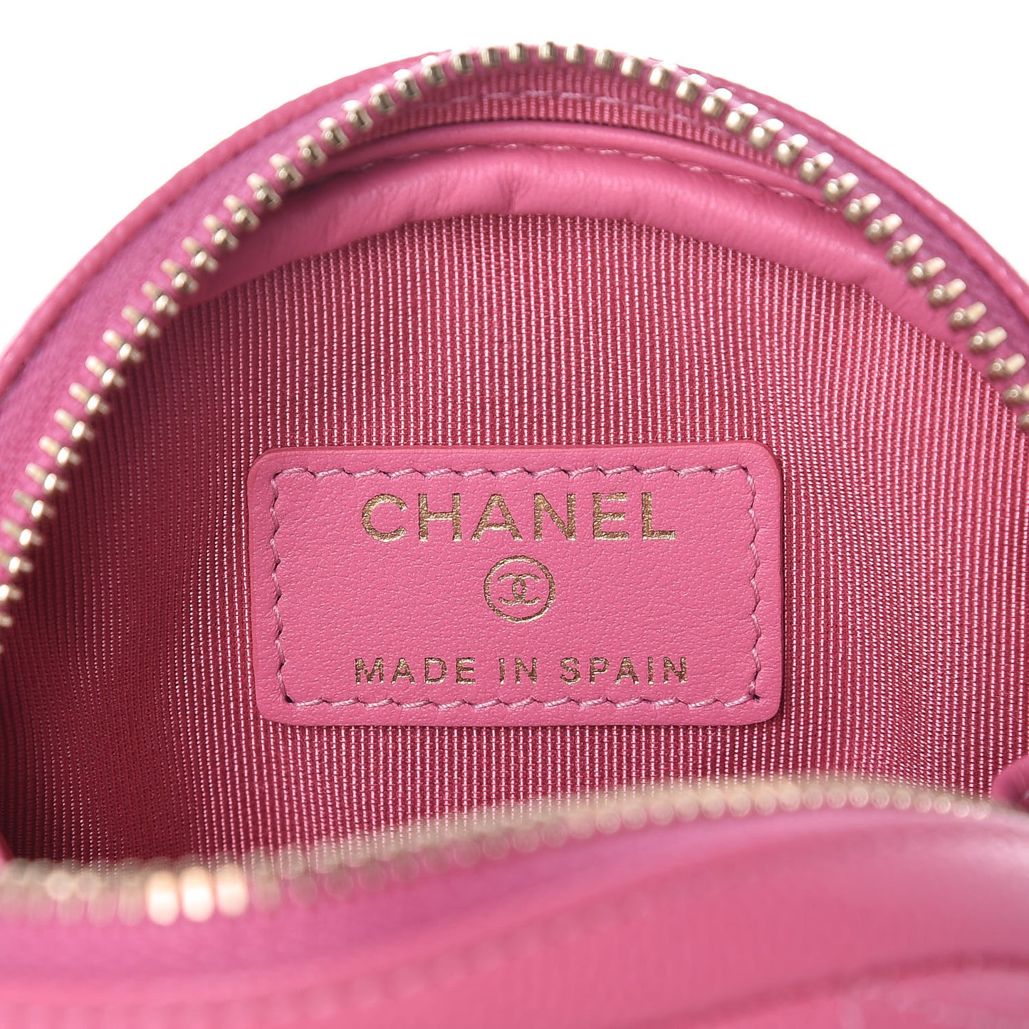 Caviar Quilted Zip Around Classic Coin Purse Pink