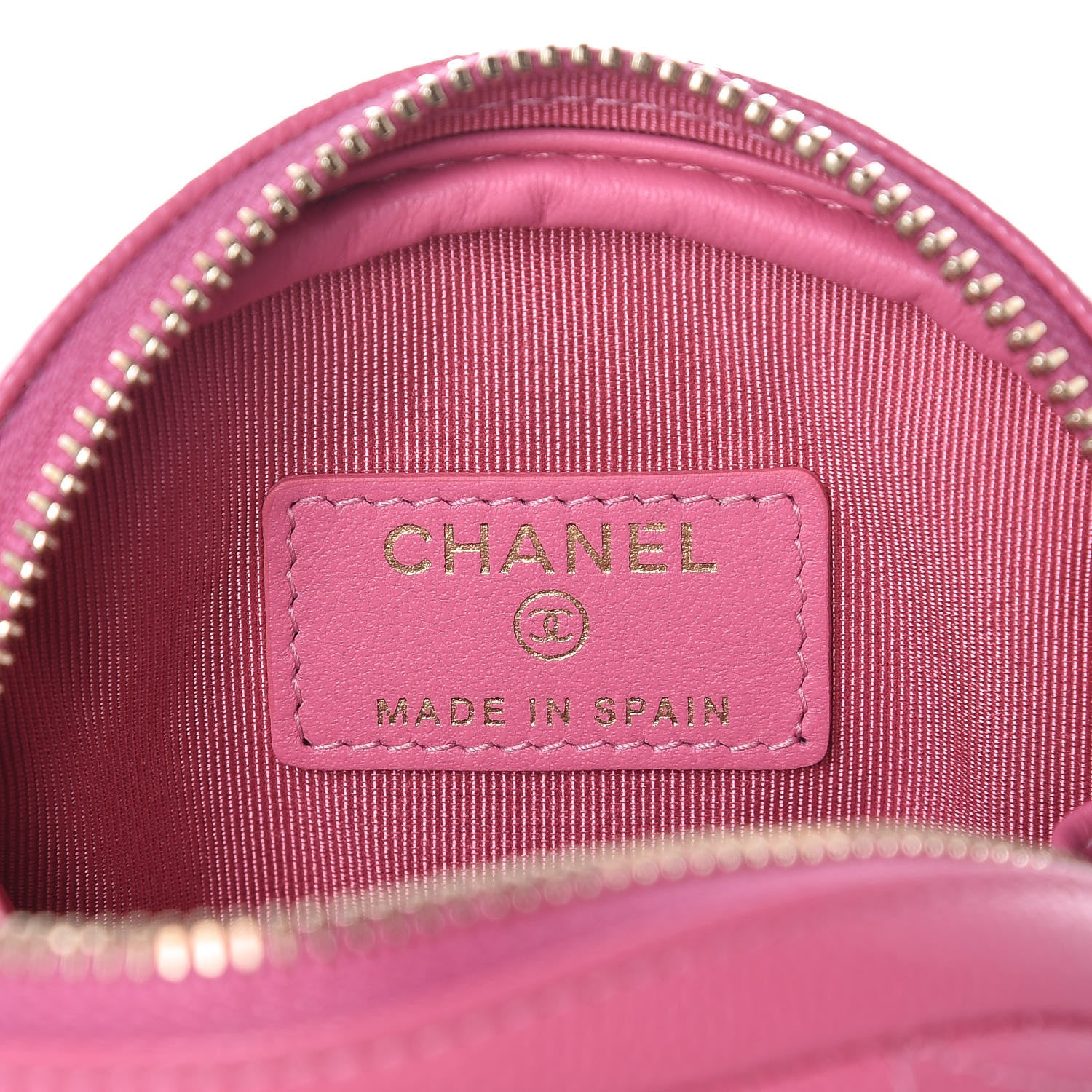 Chanel Caviar Quilted Zip Around Classic Coin Purse Pink 6 of 8