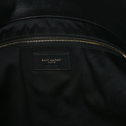 Saint Laurent Lambskin Quilted Maxi Icare Shopping Tote Black 7 of 13