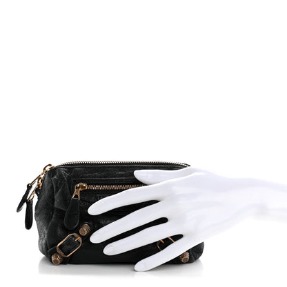 Balenciaga Agneau Giant 12 Rose Gold Hardware Pencil Case Black 2 of 14