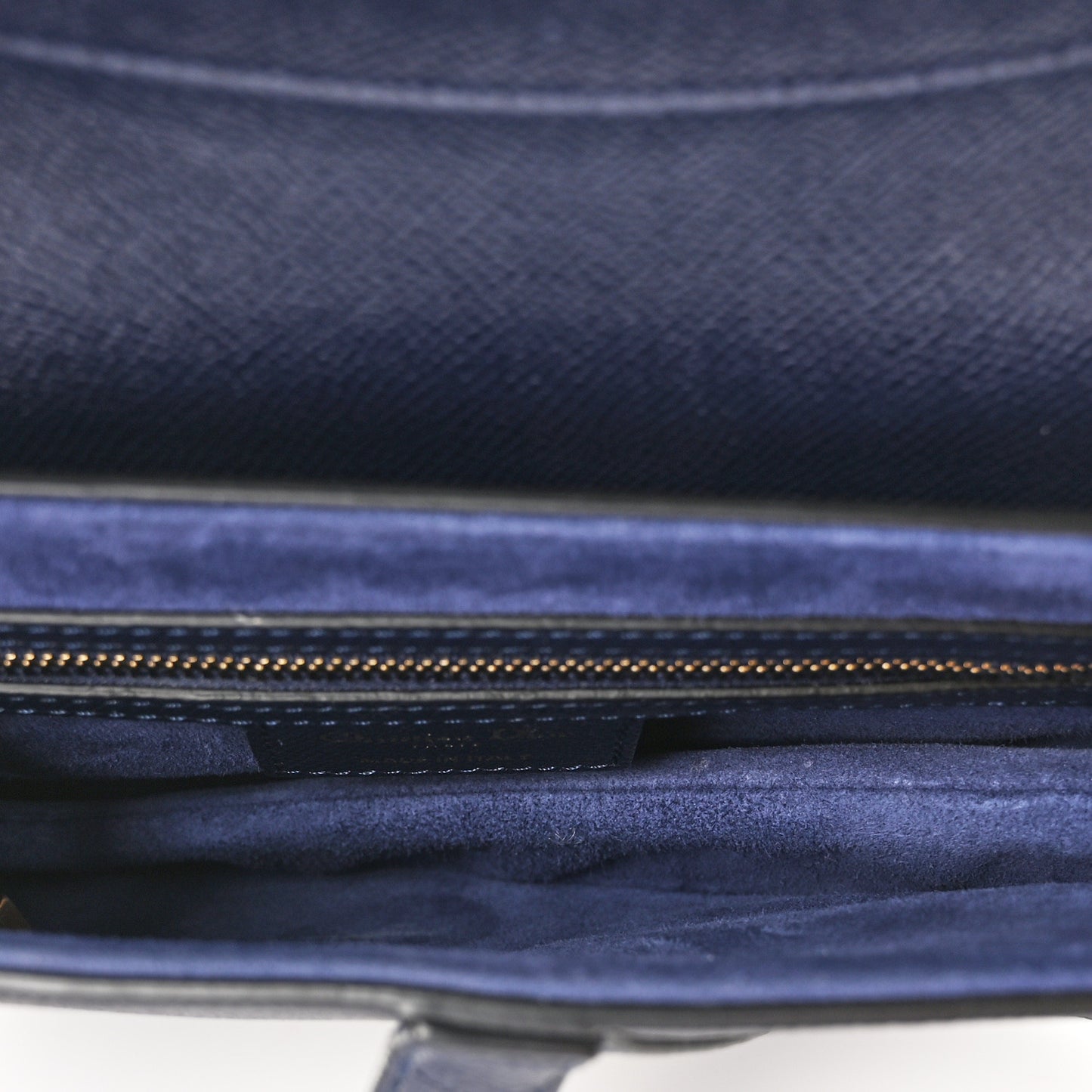 Grained Calfskin Saddle Bag Navy