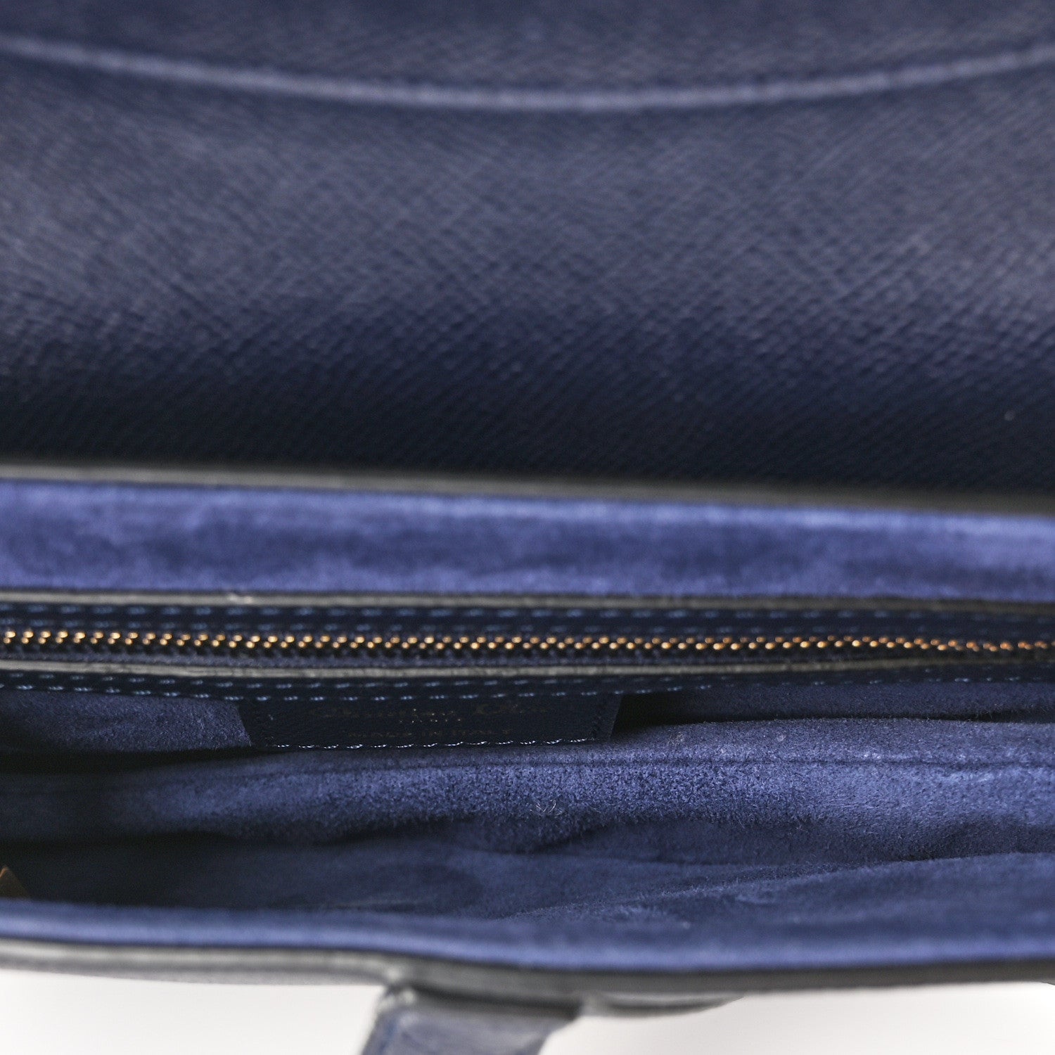 Christian Dior Grained Calfskin Saddle Bag Navy 5 of 10