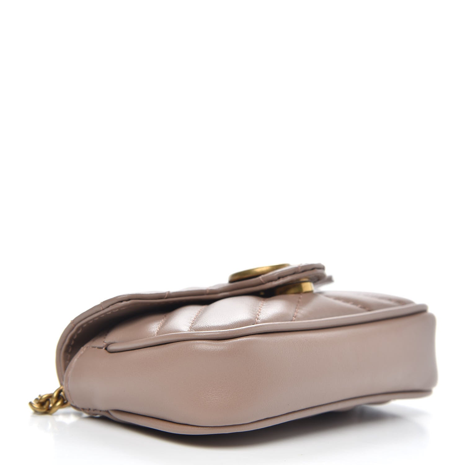 Gucci Calfskin Matelasse Heart GG Marmont 2.0 Coin Purse On A Chain Porcelain Rose 4 of 9