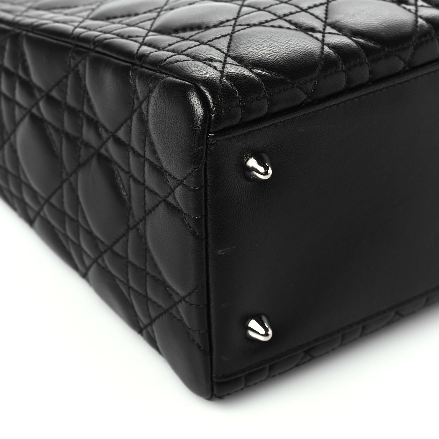 Lambskin Cannage Medium Lady Dior Black