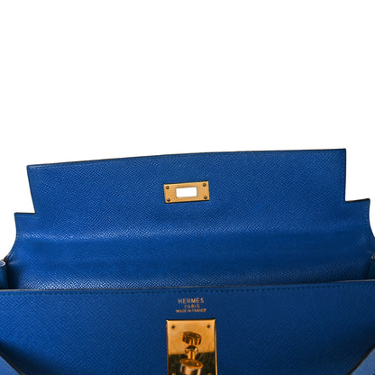 Hermes Courchevel Kelly Retourne 32 Bleu France 19 of 40