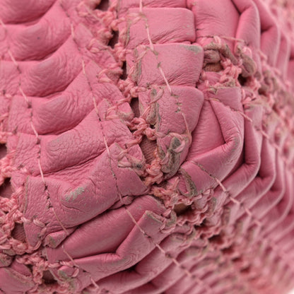 Chanel Lambskin Crochet Embroidered Mini Flap Pink 11 of 14