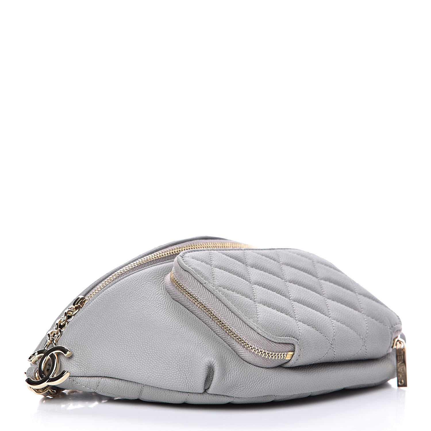 Chanel Caviar Quilted Business Affinity Waist Bag Grey 4 of 9