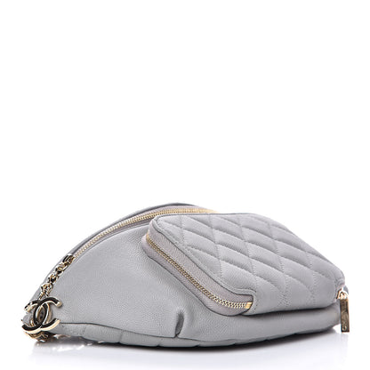 Chanel Caviar Quilted Business Affinity Waist Bag Grey 4 of 9