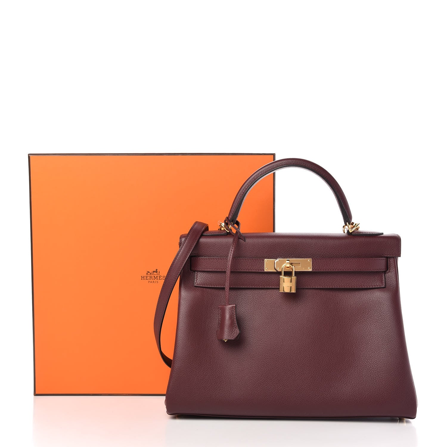 Hermes Evercolor Kelly Retourne 32 Bordeaux 12 of 12
