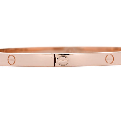 Cartier 18K Pink Gold Small LOVE Bracelet 17 5 of 8